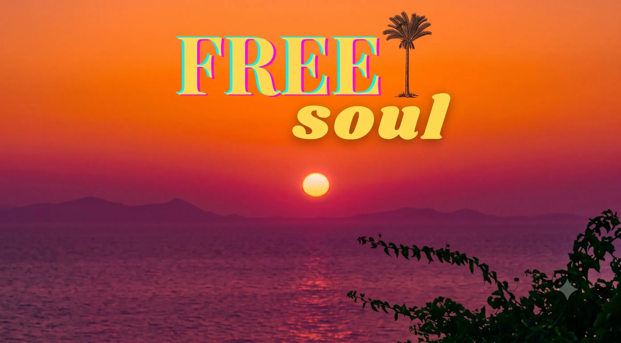 Free Soul, couché de soleil sur la mer